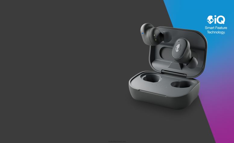 Skullcandy Aufrüstbarer Tech-Premium-Sound-Grind True-Wireless-Ohrhörer H26P611 kühl grau