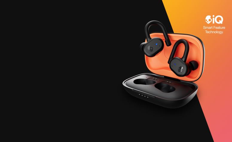 Skullcandy aktualisierbare Technologie, sichere Passform, Push-Aktiv, True Wireless-Ohrhörer H26P615 schwarz/orange