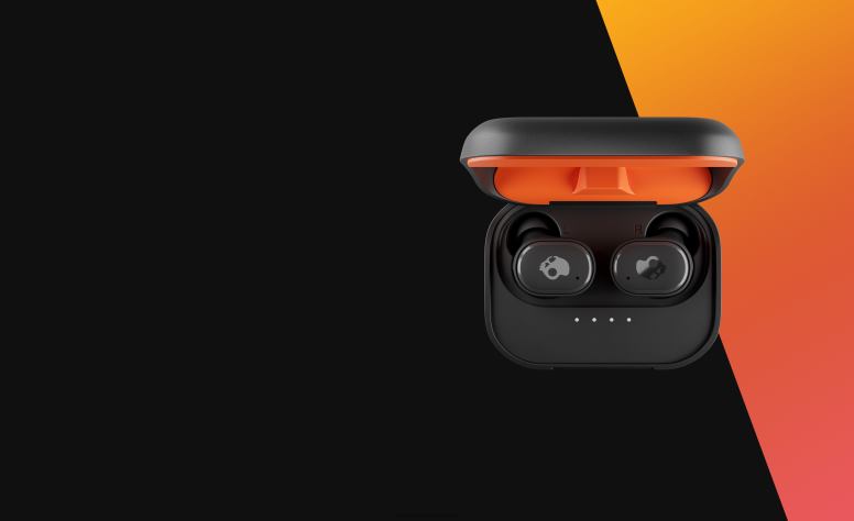 Skullcandy aktualisierbares kabelloses Aufladen von Technologie für echte kabellose Ohrhörer H26P67 schwarz/orange