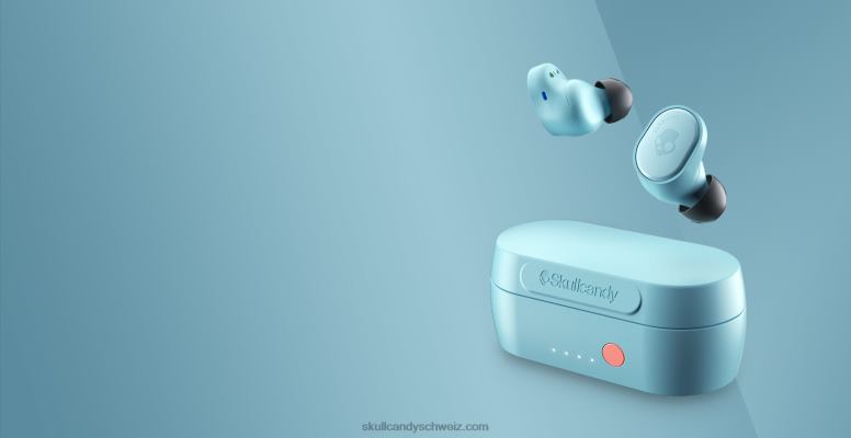 Skullcandy wirklich drahtlos perfekt einfach sesh evo echte drahtlose Ohrhörer H26P622 blau gebleicht