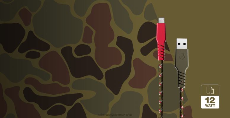 Skullcandy Ihr Weg zur Stromleitung + geflochtenes Ladekabel H26P640