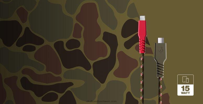 Skullcandy Ihr Weg zur Stromleitung + geflochtenes Ladekabel H26P641