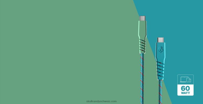 Skullcandy Ihr Weg zur Stromleitung + geflochtenes Ladekabel H26P647